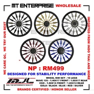 FREE 2 Yamalube OIL + 2 GEAR OIL - MJL Original Wheel Rim 16 LEGS ( SET ) - WAVE125 / EGO / EGO S Ya
