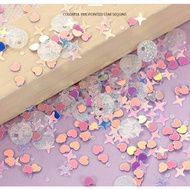 Mini Pack Colorful Glitter Sequins for DIY Epoxy Resin Nail Art Creative Five-Pointed Star Love