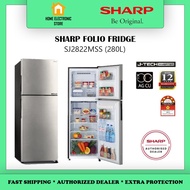 Sharp Fridge 280L J-Tech Inverter Plasmacluster Refrigerator Fridge SJ2822MSS SJ2822