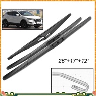 Car Front and Rear Wiper Strip Windshield Windscreen Front Window Car Accessories for Nissan Qashqai