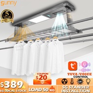 Automated Laundry Rack Smart Laundry System With Standard Installation Tuya-app Voice Control Ceiling Clothes Drying Rack SG LOCAL