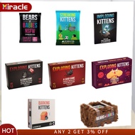 MIRACLE Explosive Kitten Card Games For Teens Kids Fun Roulette Family Games Board Game For Party