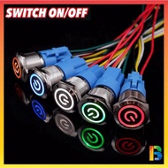 LED METAL PUSH BUTTON SWITCH 12v PC ON OFF Power Start Stop for Fixation Mechanical 5V 220v Watt Spo