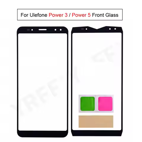 For Ulefone Power3 LCD Touch Screen Panel For Ulefone Power 5 Front Glass Screen Panel Cover