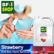 Anti Bacterial Hand Sanitizer Spray with 75% Alcohol - Strawberry Anti Bacterial Hand Sanitizer Spray - 5L