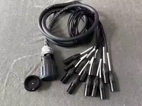 8CH 12CH 16CH End cable for stagebox with male neutrik NC3MXX-B and female SLY multipin socket by SR