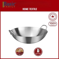 36/38/40cm Thickened Stainless Steel Wok For Gas Stovetop And Induction kitchen cookware