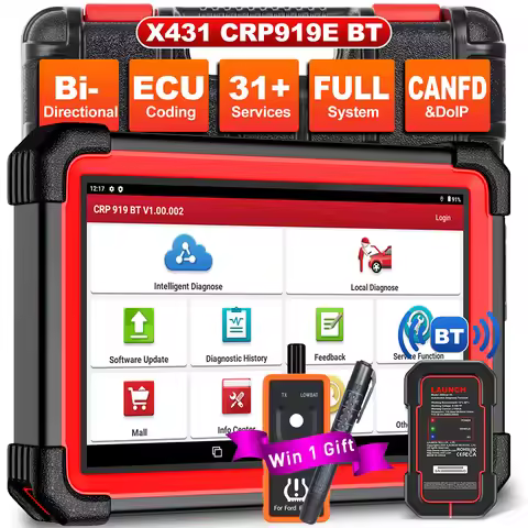 LAUNCH X431 CRP919E BT CAN FD DOIP All system Car Diagnostic Tool ECU Coding Active Test 31 Reset DB