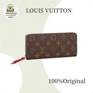 100%Originallv Louis Vuitton Clemence Dompet Wanita Panjang Presbyopic