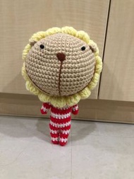 手工編織 奶油獅 玩偶