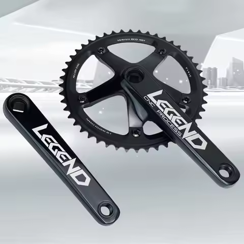 48T Square Hole LEGEND Fixie Single Speed Aluminum CNC Process Chianwheel 48T BCD144 170mm Crank Len