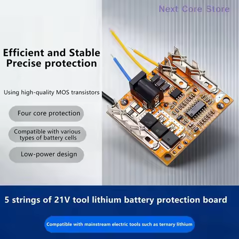 [NC]MT5S-50A 21V Li-Battery Protection Board 3 Alloy Charge And Discharge Lithium Battery Pack BMS M
