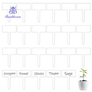 1box 24pcs Acrylic Blank Plant Labels Decorative Garden Stakes Rectangle Clear 69.5x49.5x2mm