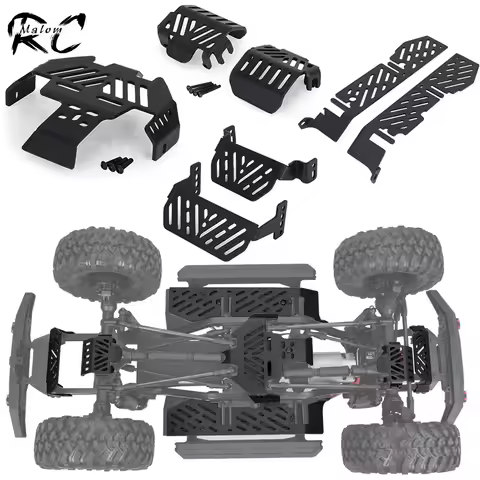 TRX-4 TRX4 Metal Skid Plate Armor Kit, Heavy Duty Underbody Protection for Traxxas 1/10 RC Crawler U