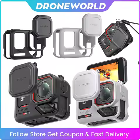 Ace Pro 2 Camera Protector Soft Silicone Case Lens Cap All-round Cover With Hanging Rope For Insta36