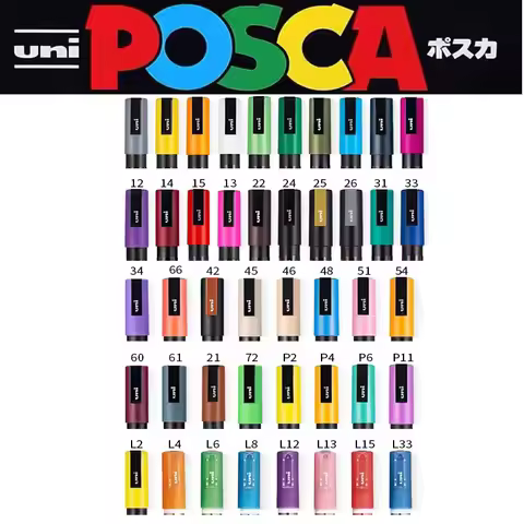 1 pcs UNI POSCA PC-3M 0.9-1.3mm acrylic marker pen with thin tip CD metal glass comic book drawing c
