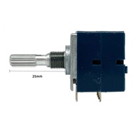 1pc ALPS RK27 Dual-unit Serrated Volume Rotary Potentiometer 50K 100K 50Ax2 100AX2 Dual Slotted Japa