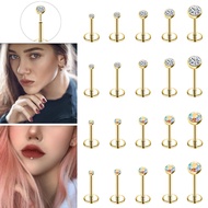 1 PC 18G/20G Labret Lip Piercing Stainless Steel Labret Piercing Push-in Nostril Stud Piercing 1.5/2
