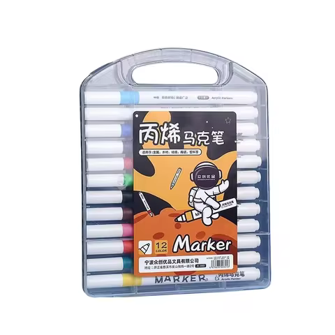 Acrylic marker students multi-color marker non-transparent color can be stacked color water-based pa