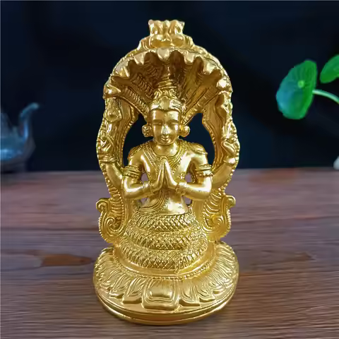 Golden Vishnu Statue Hindu Ganesha Shiva Buddha Figurine Sculpture Room Office Home Decoration India