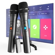 VHF Wireless Microphone System Kits USB Receiver Handheld Karaoke Microphone Home Party Smart TV Speaker Singing Mic