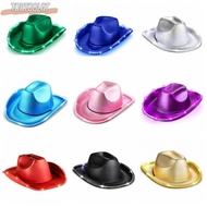TOPTOOLGT Space Cowgirl Hat, Shiny EVA Light Up Cowgirl Hat, Durable Comfortable LED Composite Cowbo