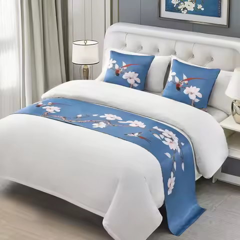 Luxury Floral Bedspreads Bed Runner Throw Bedding Single Queen King Bed Cover Towel Home Hotel Decor
