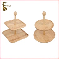 [kokiya] Wood Cupcake Stand with Tiered Trays, Dessert Display Stands, Cupcake Display Stand, for We