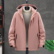 ROMON | Áo khoác bảo hộ lao động LOMON dành cho nam mùa xuân thu có mũ trùm đầu ấm áp chống gió ngắn