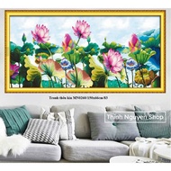 [HCM] Cross-stitch painting full of lotus dress Mn0260 (150 x 66 cm)