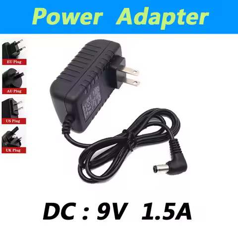 90turn AC / DC Adapter DC 9V 1.5A AC 100-240V Converter Power Adapter 9Volt 1500MA Power Supply Char