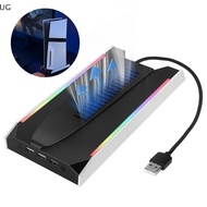 UG แท่นชาร์จสำหรับ PS5 PS5แนวตั้ง PS5 Pro แท่นวางชุดหูฟัง RGB VR แท่นชาร์จพร้อมพัดลมระบายความร้อน3สป