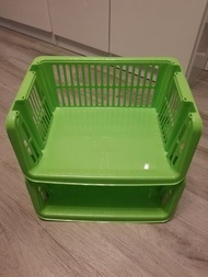 綠色 玩具 雜物 衣物 收納架 儲物籃 ($29兩個)