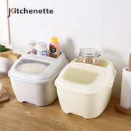 Kitchen 10Kg Rice Container with Spicy &amp; condiment conpartment Bekas Penyimpan Beras Nasi厨房储米桶