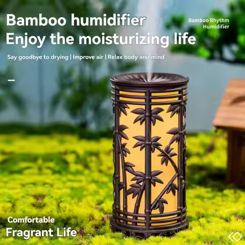 Bamboo Forest-Shaped Mist Humidifier, USB-Powered Humidifier, Home Decor, USB Aromatherapy Diffuser,
