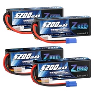 Zeee 3S Lipo Battery 5200mAh 11.1V 80C Hard Case Battery EC5 Connector 2 Pack with 7.4V Lipo Battery