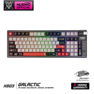 NUBWO คีย์บอร์ดเกมมิ่ง X803 Mechanical MINI RGB SIZE 98% ใช้ไร้สาย/บลูทูธได้  มาพร้อมกับKnob ประกัน 