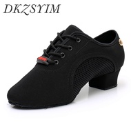 hot【DT】 DKZSYIM Shoes Ballroom women Latin Tango Men Boy Sneaker Jazz heeled 3.5/5cm