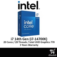 Intel Core i7-14700K 33M Cache, up to 5.60 GHz processor Intel UHD Graphics 770 14700K