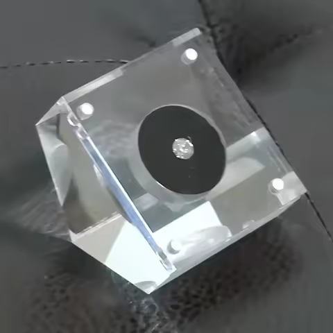 Transpaent Gemstone Jewelry Storage Box Clear Gems IGI Display Stand Loose Diamond Case Bare Stone C