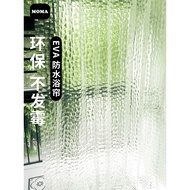 Moma Shower Curtain Set No Drilling Waterproof Mildewproof Transparent Shower Curtain Partition Curt