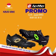 Lotto stadio football boots made of genuine cowhide, stitched soles, strong and durable