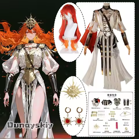 {Dunayskiy}Wuthering Waves Augusta Cosplay Tightfitting Women Costume Augusta Wig Shoes Full Set Acc
