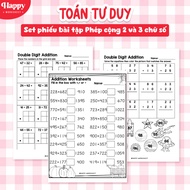 Set of 2 and 3 Digit Addition Worksheets | Practice Calculation – Improve Mathematical Thinking