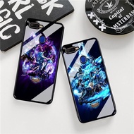 QQ35 SoftGlass Game Motif Glass Mobile HardCase 2D Premium Glossy For Oppo A5s/A12/A11K/A7/F9 - Cute