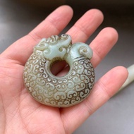 Sengoku Xiuyu Ancient Jade Antique Jade Antique Old Jade Bi Jade Pendant Handle Pendant Pendant Han 