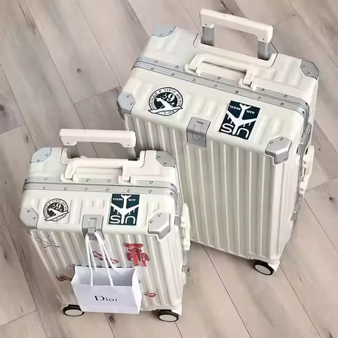 New Travel Suitcase Rolling Luggage Trolley Case Universal Wheel Carry-on Luggage with Cup Holder Bo