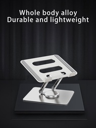 Koolife桌上型支架,360度旋轉鋁合金筆電支架,可折疊和攜帶,深太空灰色