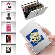 Simple Metal Card Case Men's Card Holder Men's and Women's Metal Credit Card Case Sculpture Print Cr