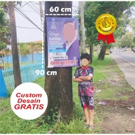 BALIHO BACKDROP BANNER SPANDUK UKURAN 60 X 90 CM DESAIN GRATIS CUSTOM